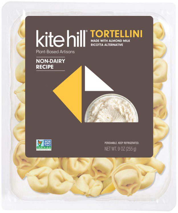 A package of tortellini with cheese sauce.